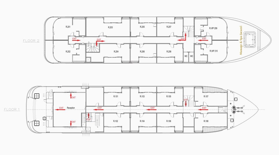 Factsheet of 1st floor and 2nd floor of Hermes Cruise