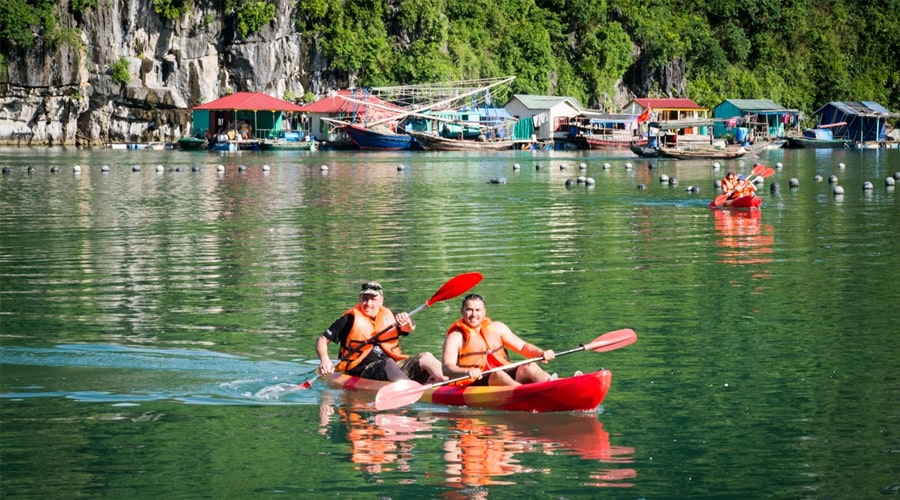 kayaking in Pearl Farm Village