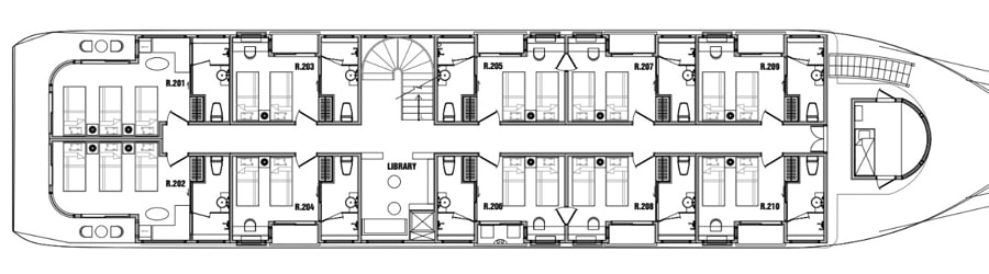 Deck 2 layout of Sena Cruise