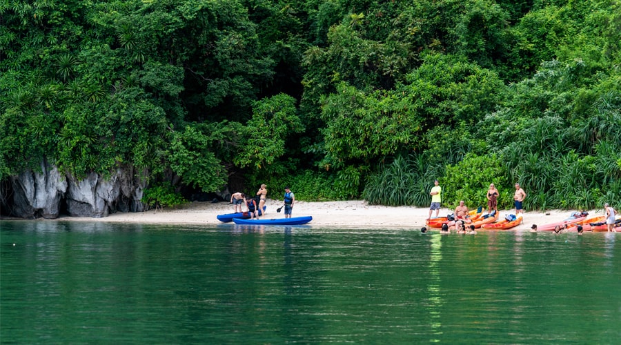 swimming at natutal beach