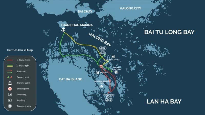 Tour Map of Hermes Cruises