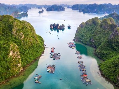 cua van fishing village from above