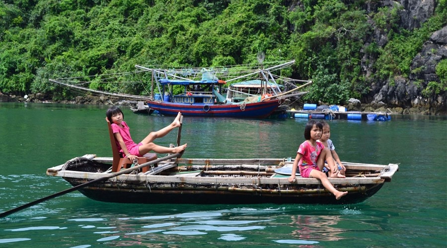 Local life in Cua Van Fishing Village