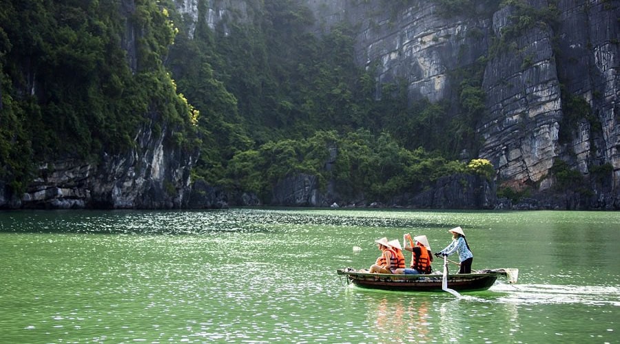 a lake inside Dark and Light Cave