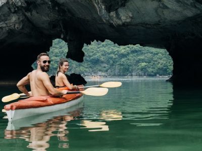 kayaking at Dark and Light Cave