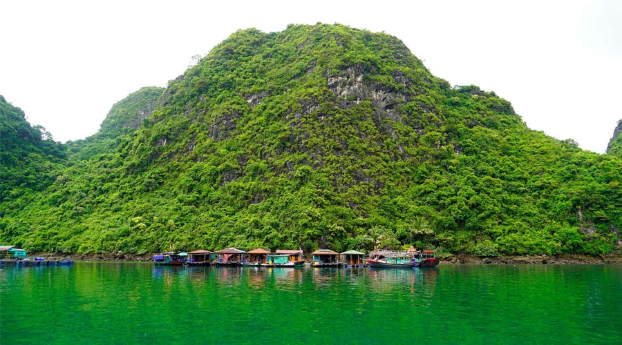 the serene Cua Van fishing village