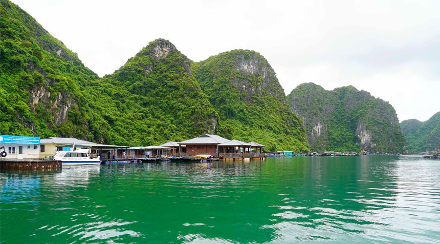 the serene Cua Van floating village